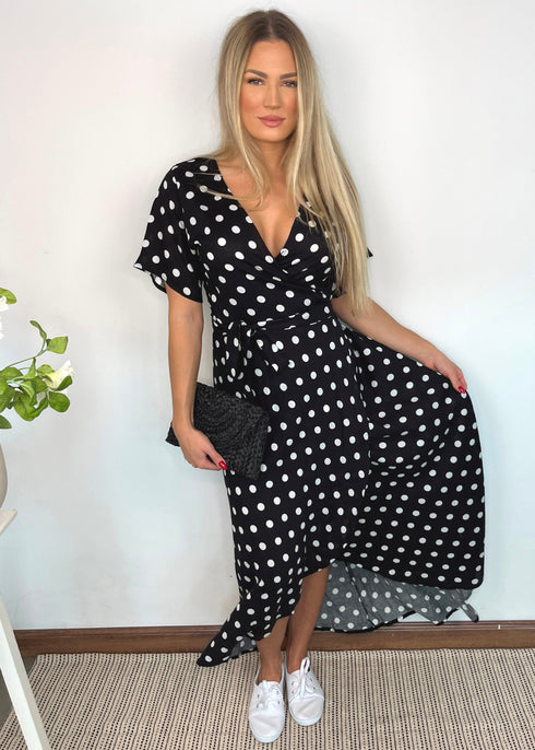 The Maxi Wrap Dress - City Polka dubai outfit dress brunch fashion mums